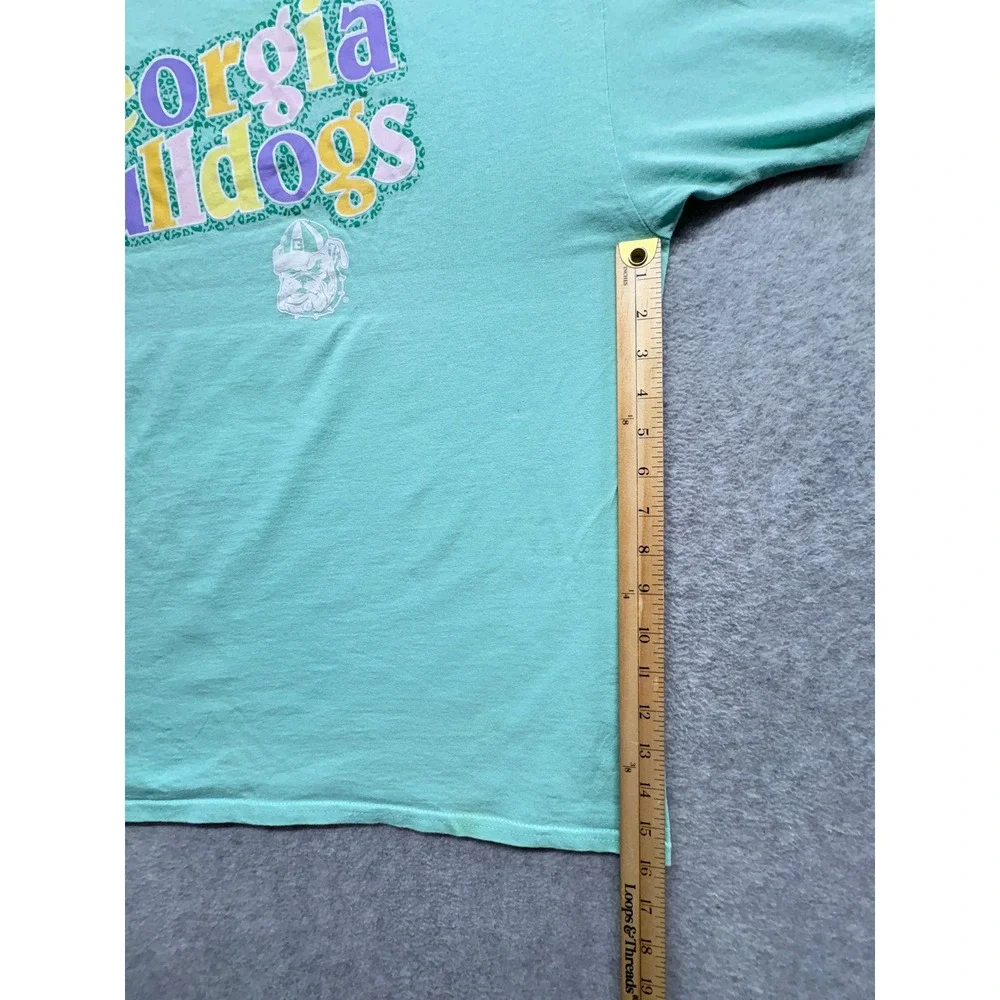 Hanes Georgia Bulldogs T-Shirt Mens 2XL Mint Green Graphic UGA NCAA Tee